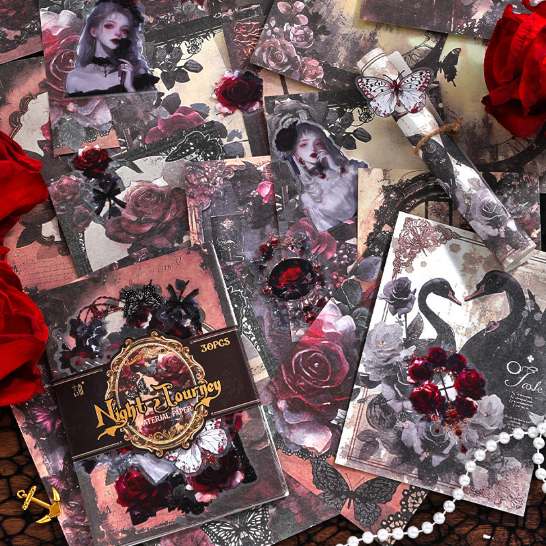 Gothic Rose Sticker and Paper Pack