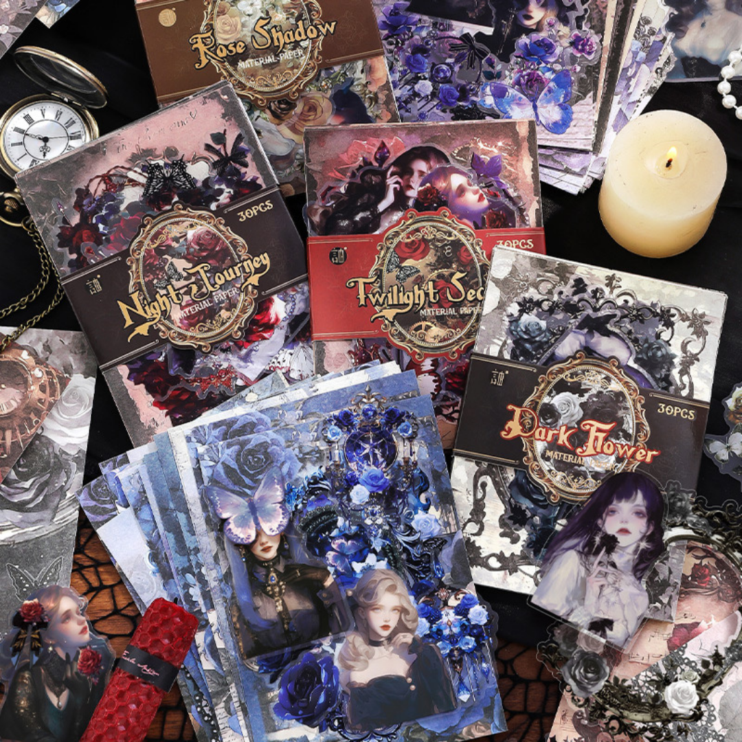 Gothic Rose Sticker and Paper Pack