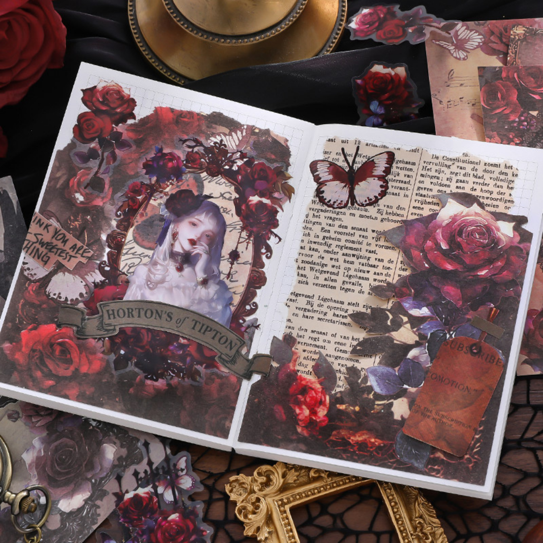 Gothic Rose Sticker and Paper Pack