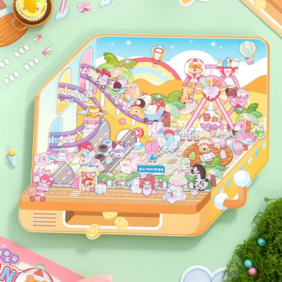 Chibi Worlds Isometric Sticker Scene