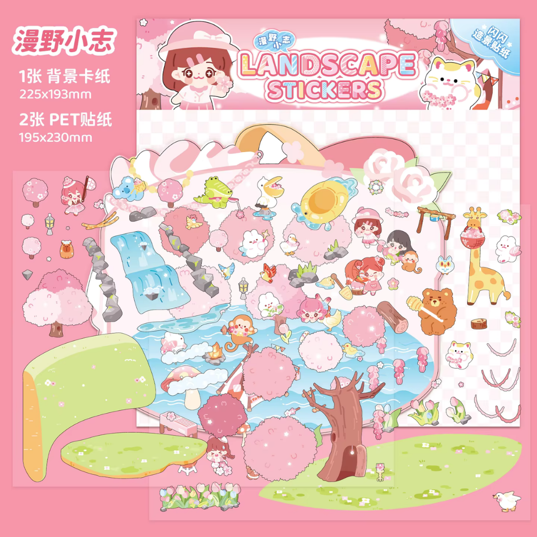 Chibi Worlds Isometric Sticker Scene