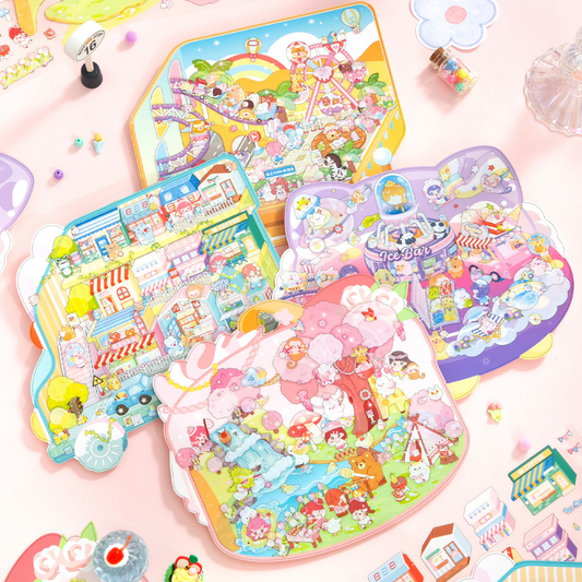 Chibi Worlds Isometric Sticker Scene