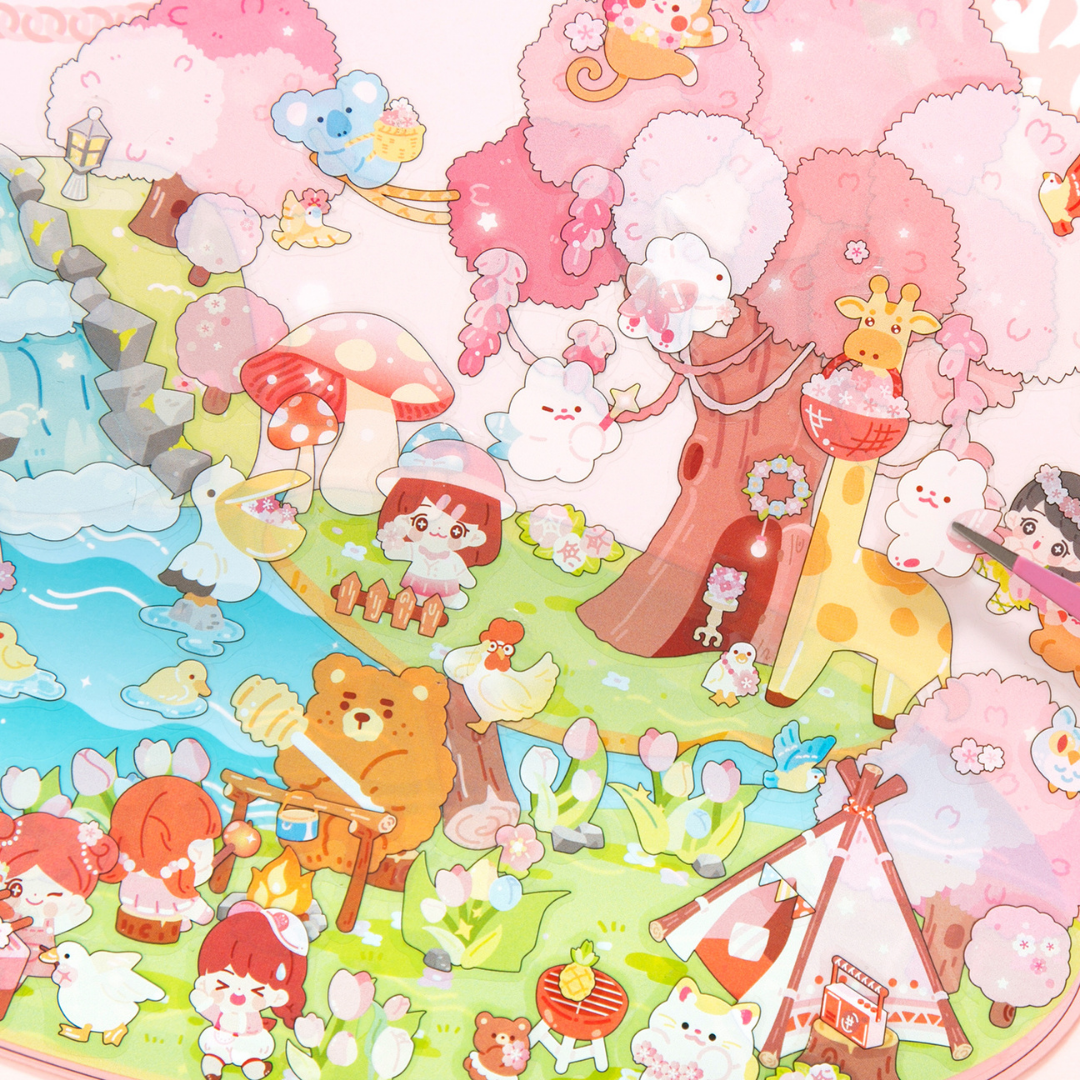 Chibi Worlds Isometric Sticker Scene