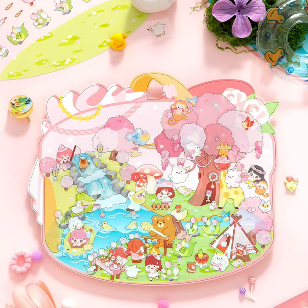 Chibi Worlds Isometric Sticker Scene