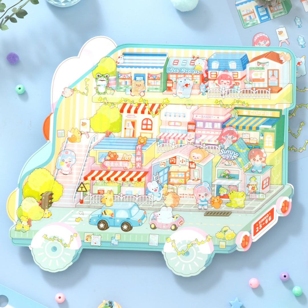 Chibi Worlds Isometric Sticker Scene