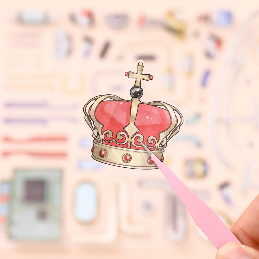 Steampunk Rabbit Jumbo Isometric Sticker Scene