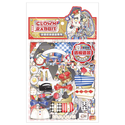Steampunk Rabbit Jumbo Isometric Sticker Scene