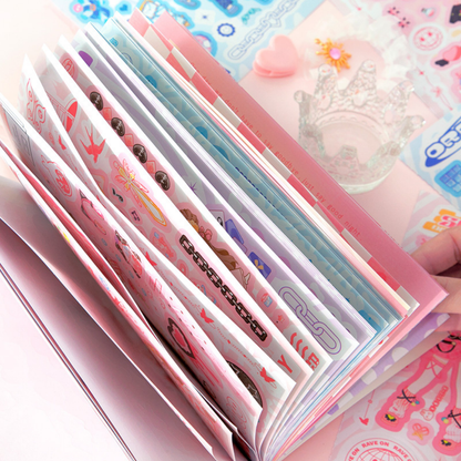 Pink Party Anime Girl Sticker Book