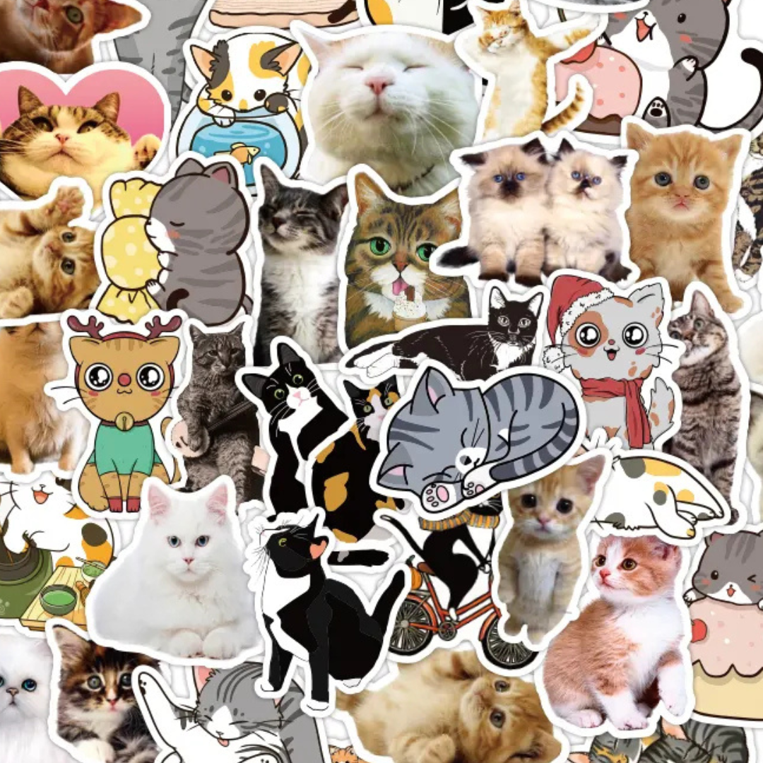 I Heart Cats 50 Piece Sticker Pack