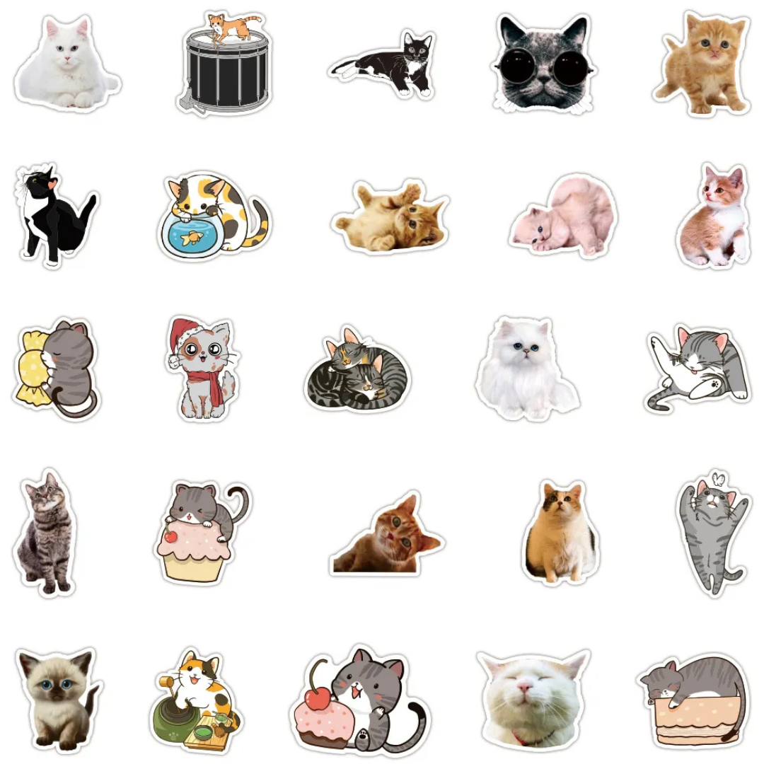 I Heart Cats 50 Piece Sticker Pack