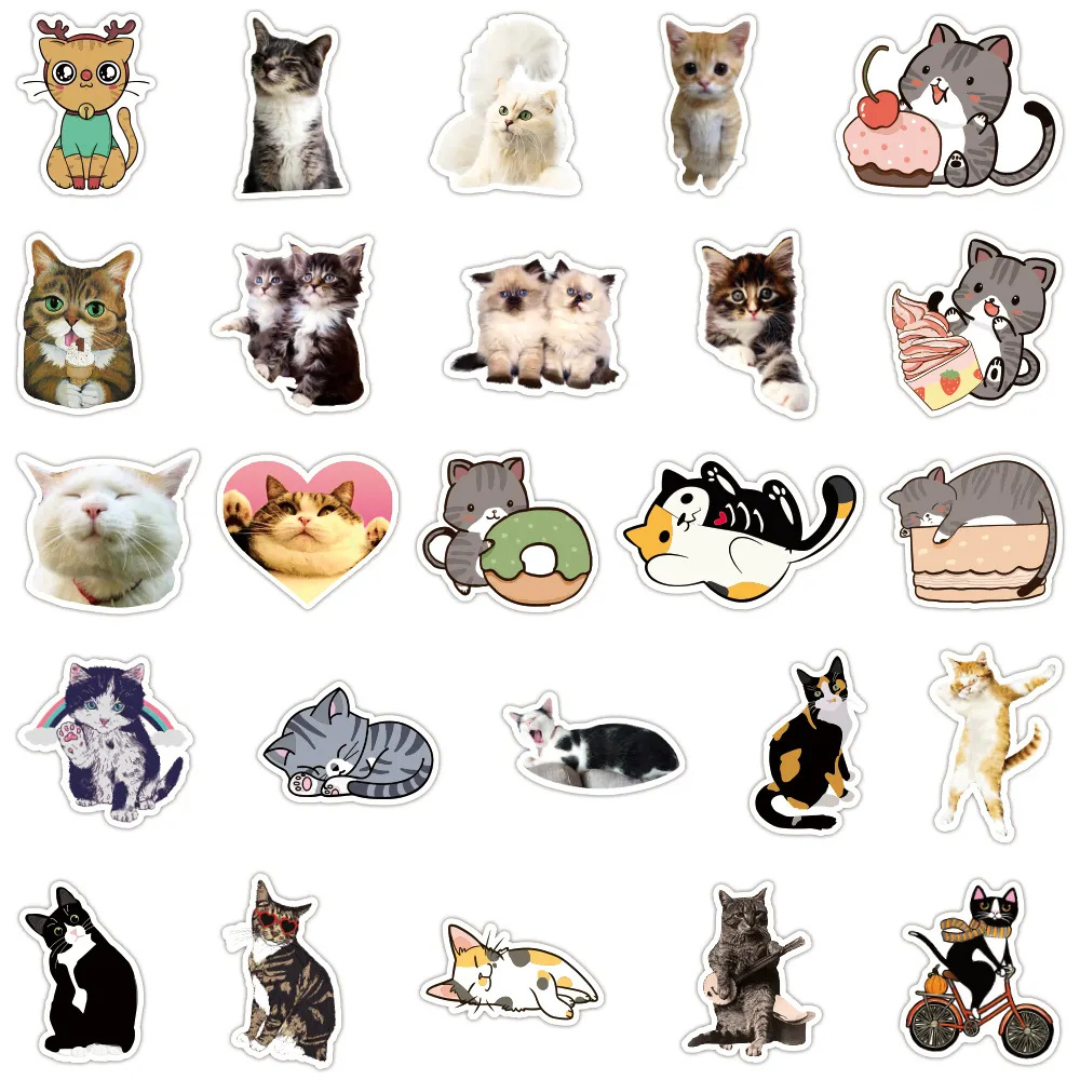 I Heart Cats 50 Piece Sticker Pack