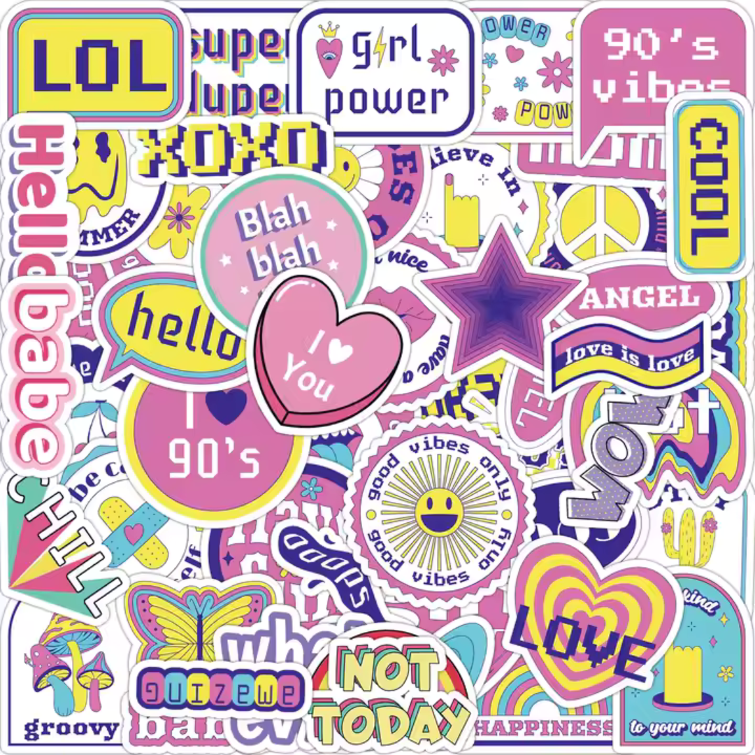 Motivational Phrases Stickers 50 Pack
