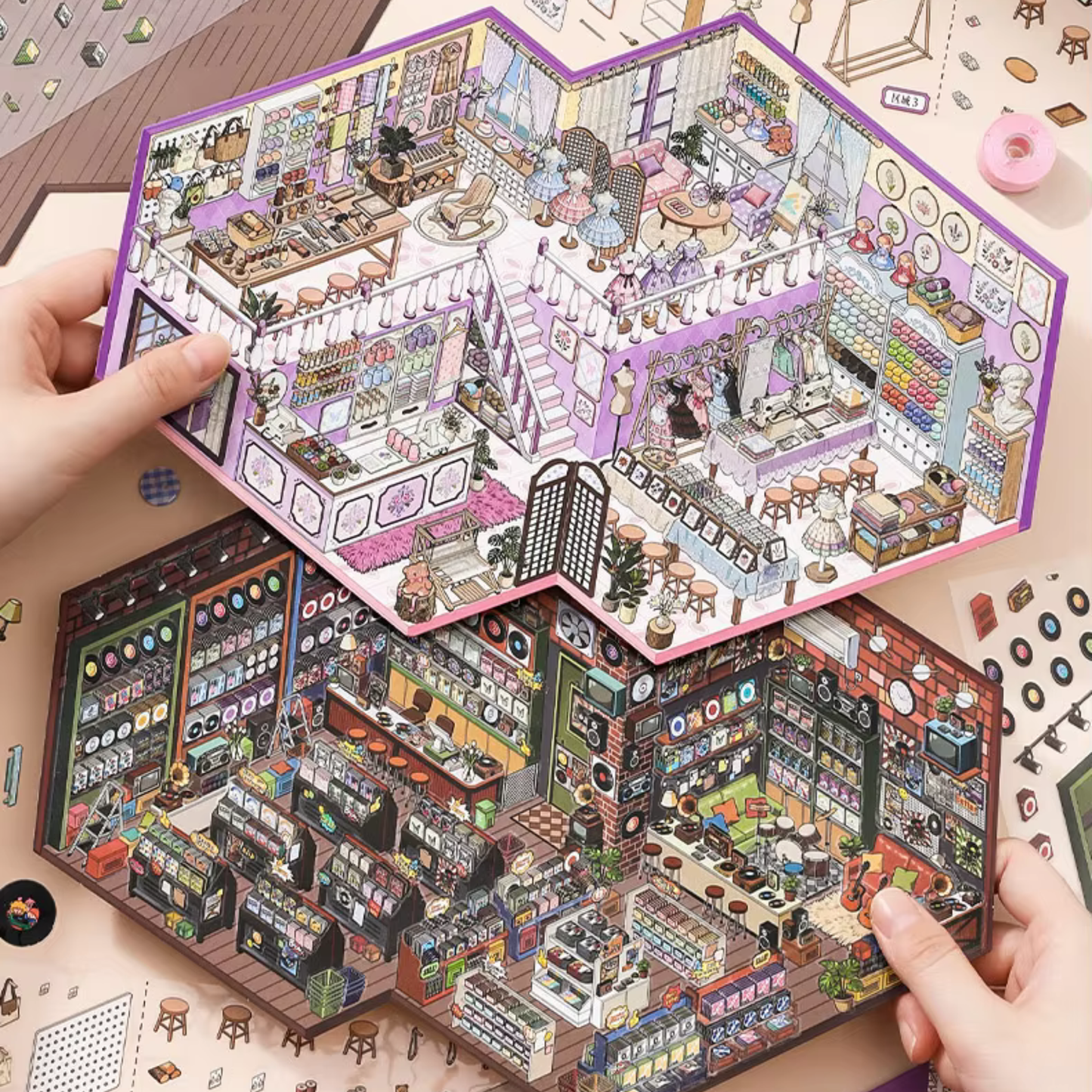 Store Manager Isometric Sticker Scene