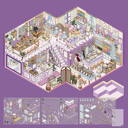 Store Manager Isometric Sticker Scene