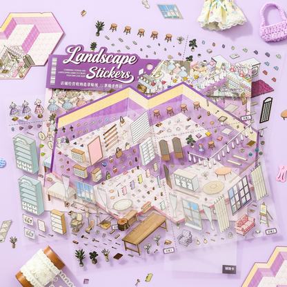 Store Manager Isometric Sticker Scene