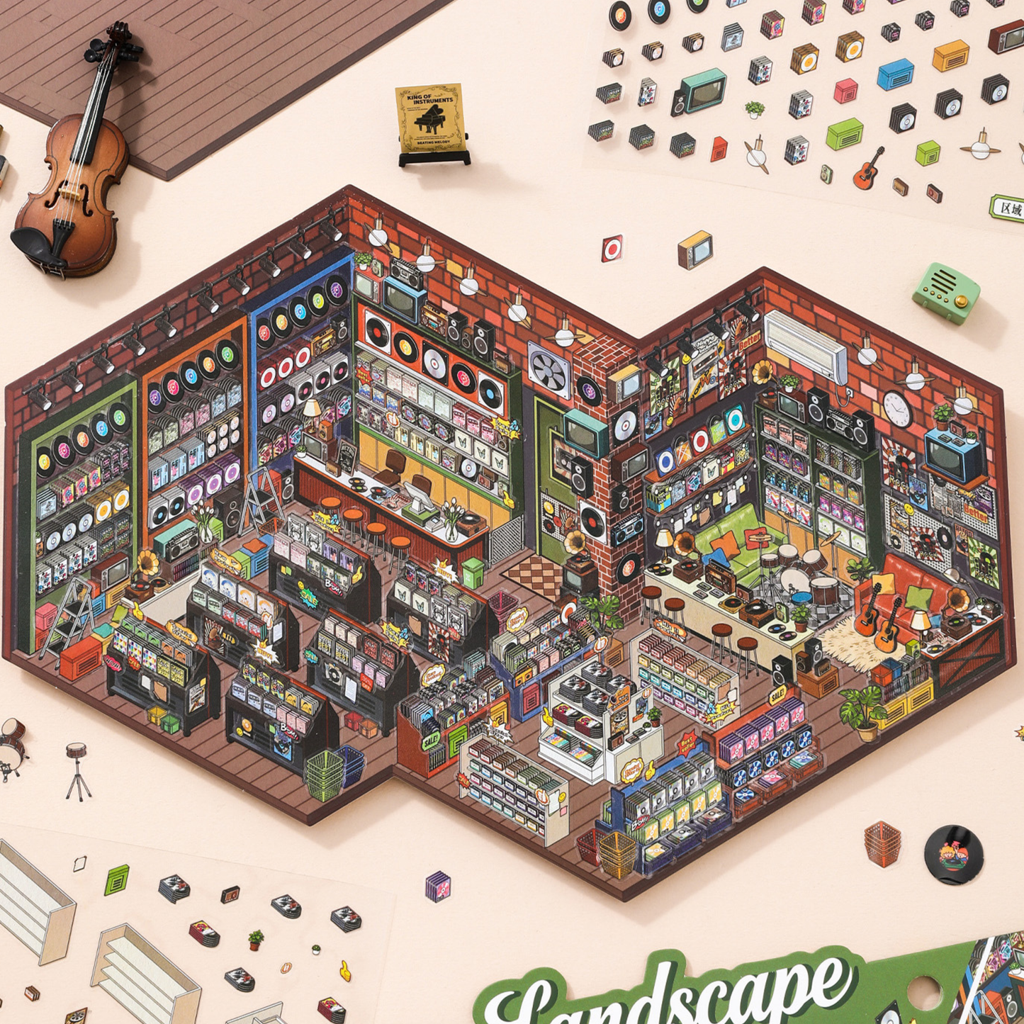 Store Manager Isometric Sticker Scene