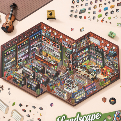 Store Manager Isometric Sticker Scene