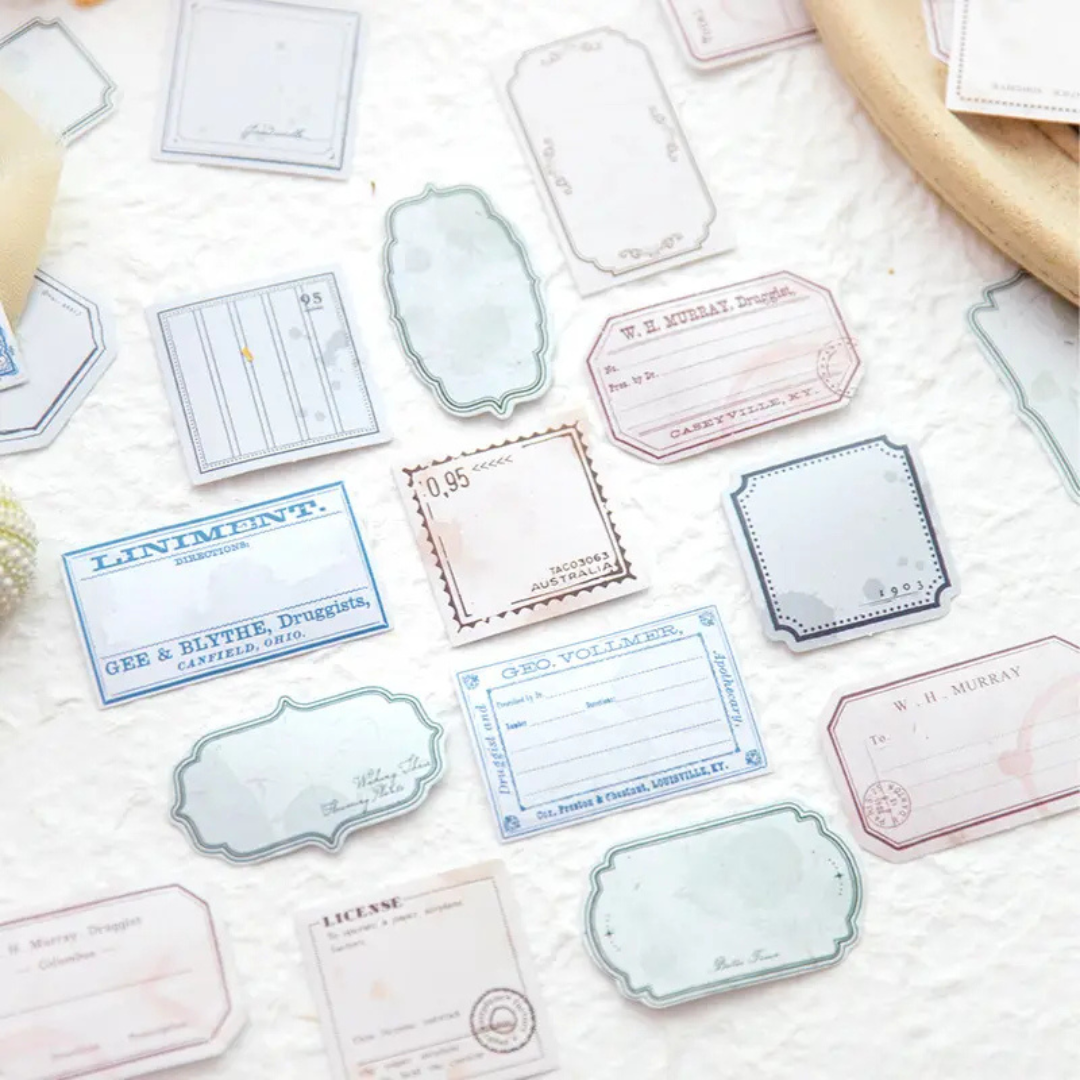 Vintage Paper Label Stickers