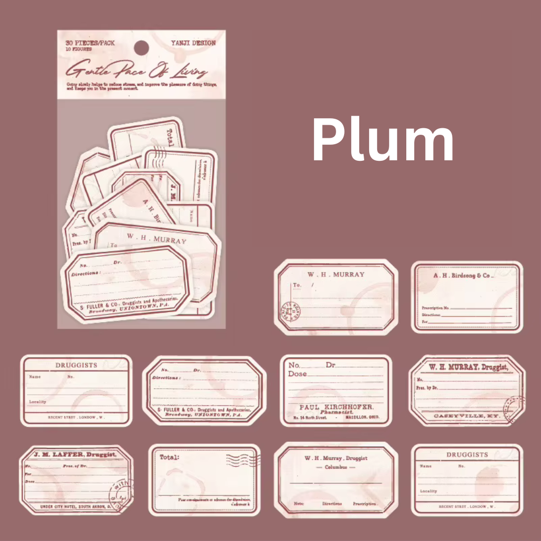 Vintage Paper Label Stickers