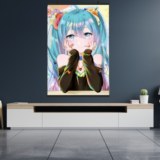 Hatsune Miku Pastel Pop Wall Scroll