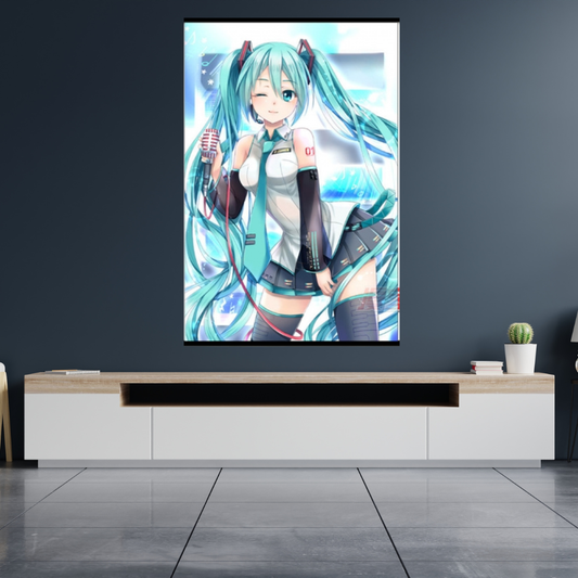 Hatsune Miku Winking Pop Idol Wall Scroll